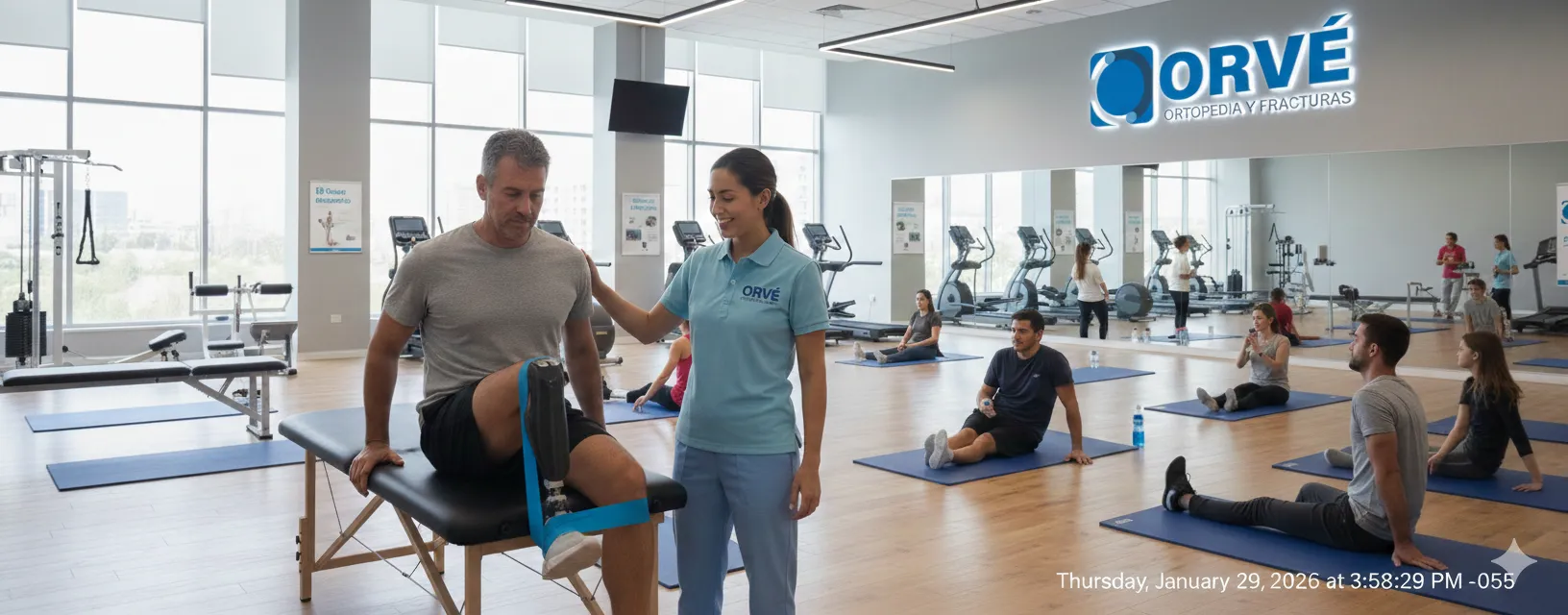 Clinic physiotherapy scene